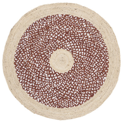 Abhay Hand Woven Jute, Cotton Rug