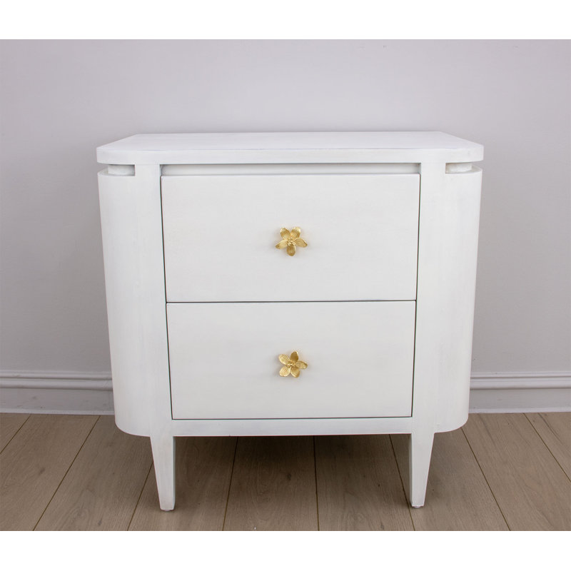 Octavia 2 - Drawer Solid Wood Nightstand