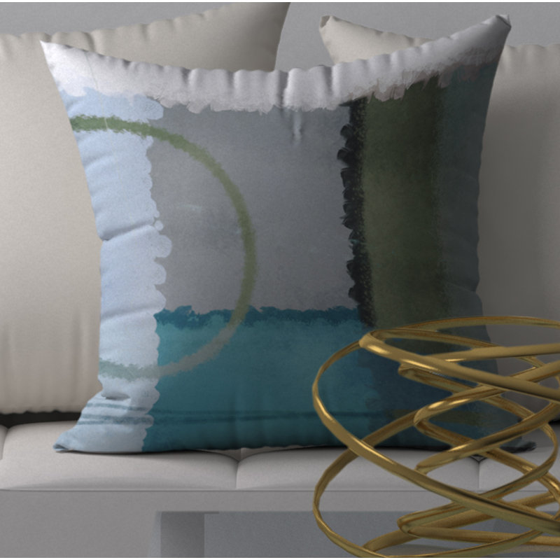 Housse de coussin décorative carrée lisse et insert, 18" x 18"