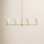 Costa Wrought Iron 4-Light Linear Chandelier