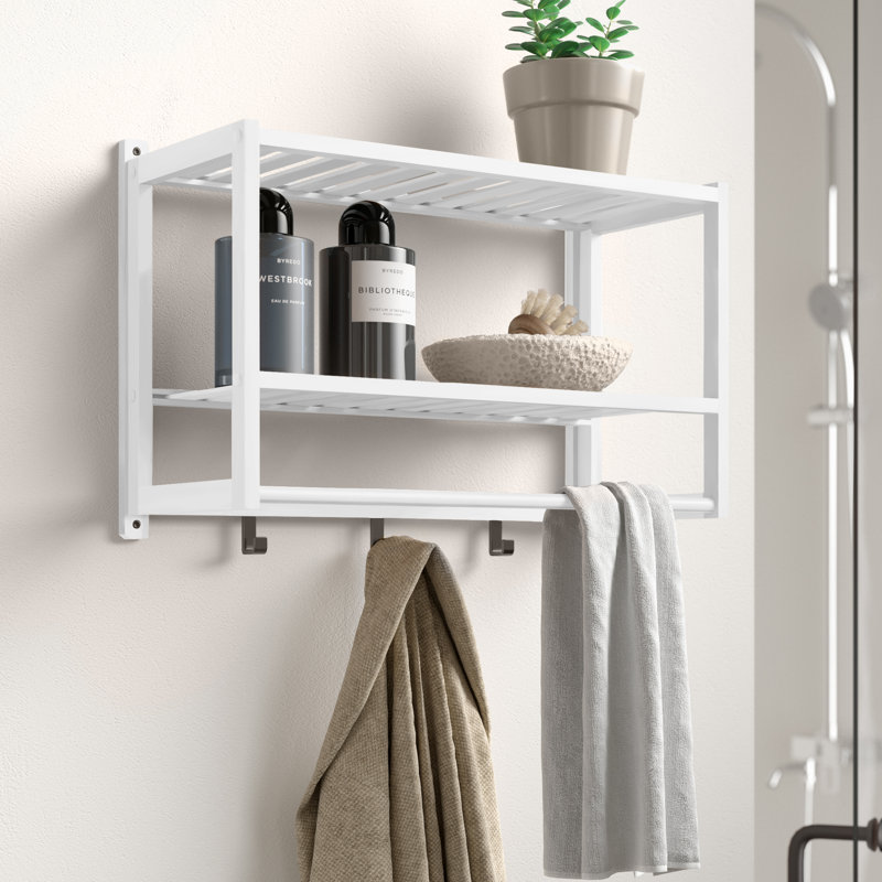 Allana 2 Piece Bamboo Tiered Shelf, White