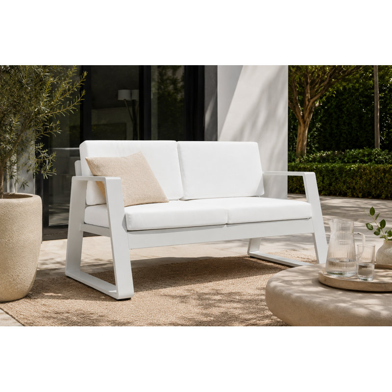 Causeuse d'extérieur Harriet Contemporary, Blanc