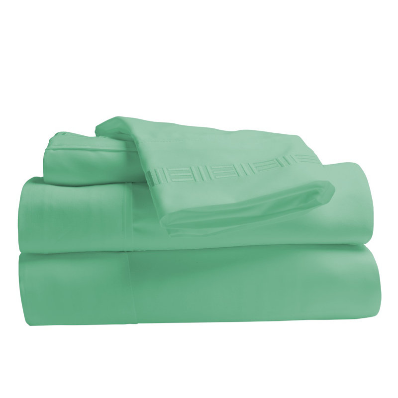 Ensemble de draps en microfibre Paarizaat 9900 Series, Vert clair, Lit simple