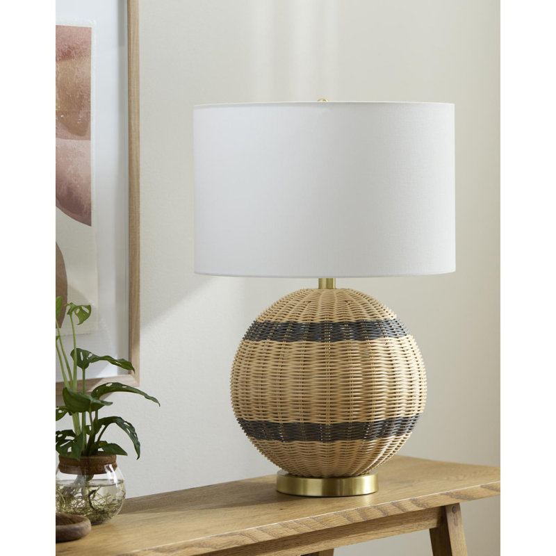 Cabado Table Lamp, Natural/Gray