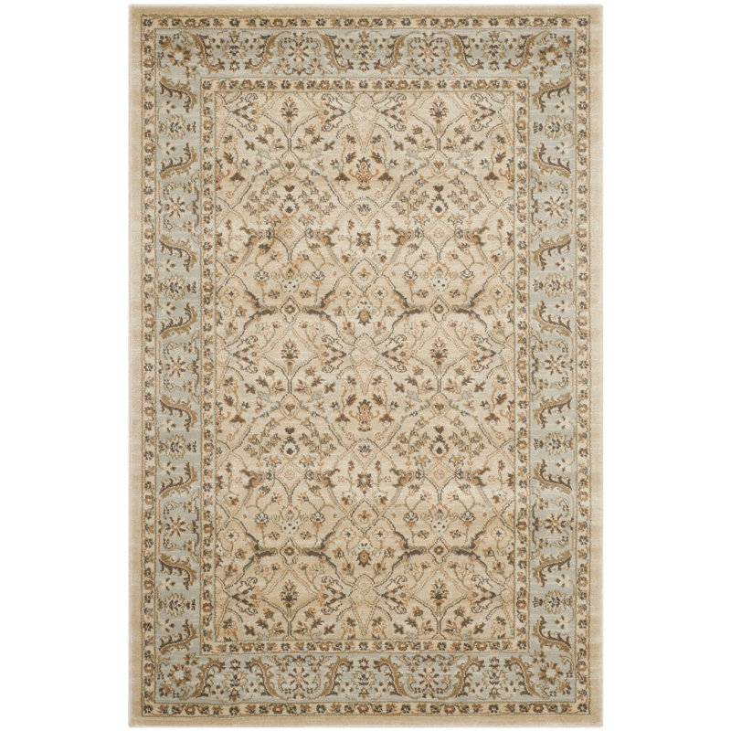 Tapis ivoire / gris Lavelle, Rectangle 5 pi 1 po x 7 pi 7 po