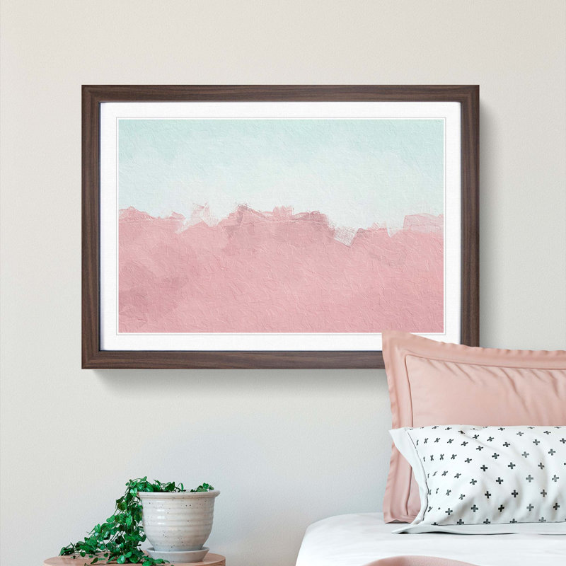 The Sand Dunes in Southern California in Abstract - Picture Frame Painting Print, 36cm H x 48cm W x 2cm D, Walnut Framed