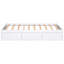 Lit plateforme simple en bois massif avec 3 tiroirs - Blanc pour un environnement de sommeil paisible et pour se détendre