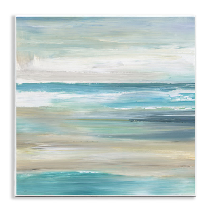 Au-405-Giclée abstraite plage sable océan par Nan