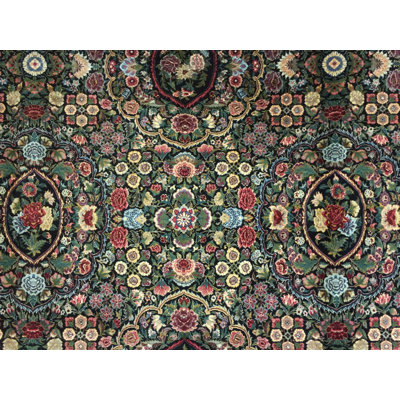 Abarca One-of-a-Kind 10' X 14' New Age Wool Area Rug in Black