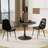 Marble Dining Table Round Kitchen Pedestal Table, 31.5" Tulip Table, Kitchen & Living Room Table for 2-4 People, Modern MDF Top & Pedestal Base