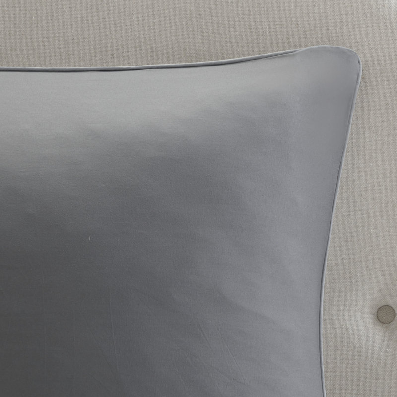 Gray King Size Microfiber Down Alternative Comforter Set