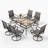 Alyah 6 - Person Patio Dining Set with Rectangular Table
