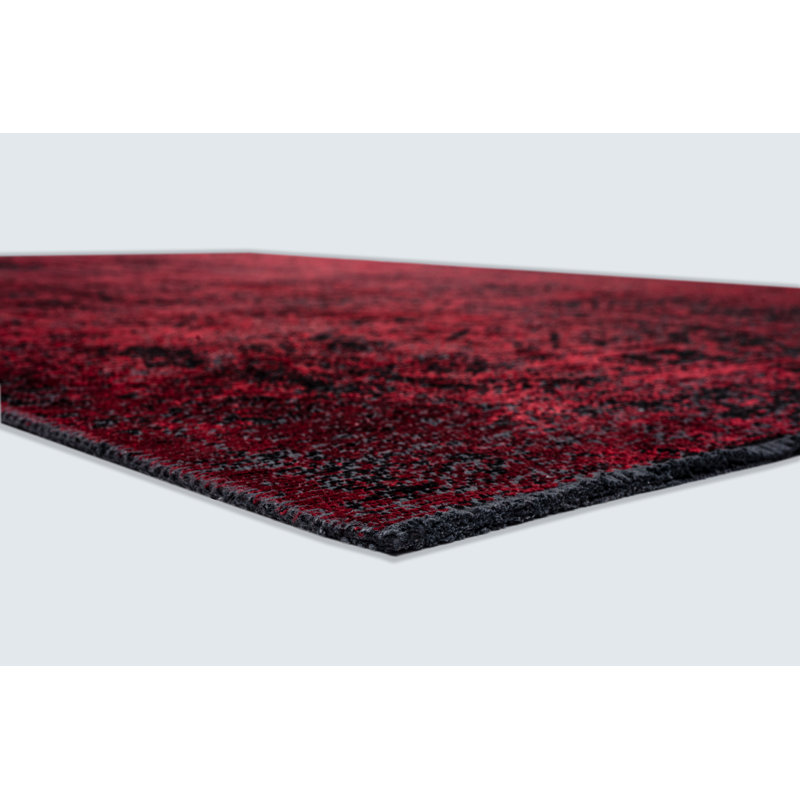 Rapture Black/Red Oriental Luxury Area Rug, Rectangle 7'10" x 9'10"
