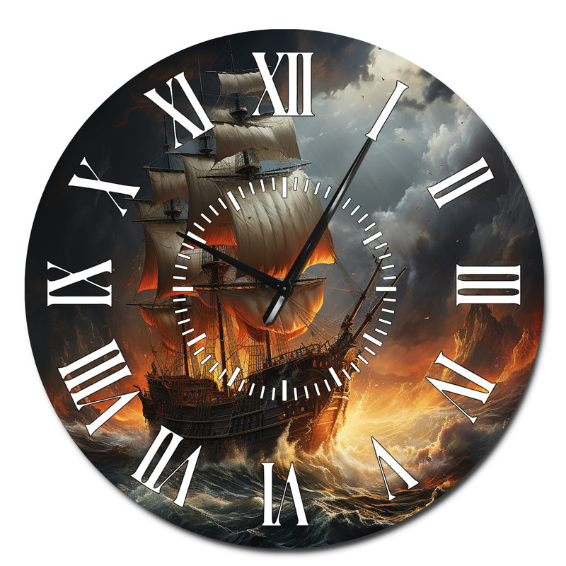 Horloge murale Stormy Seas, Surdimensionné