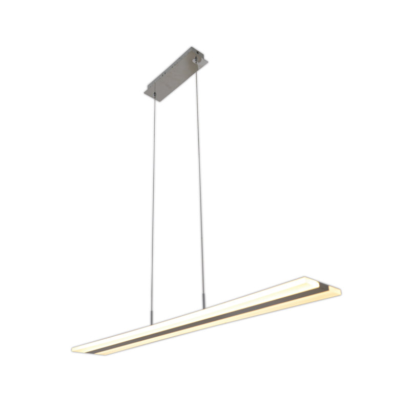Barrel 1 - Light Silver LED Kitchen Island Pendant