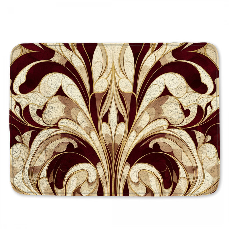 Tapis de bain Floral, L 24 po x L 17 po