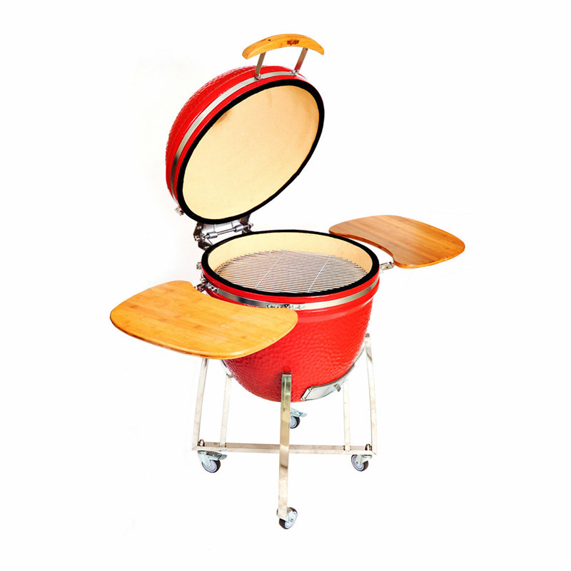 Ajoni 134cm Kamado Charcoal BBQ, Red