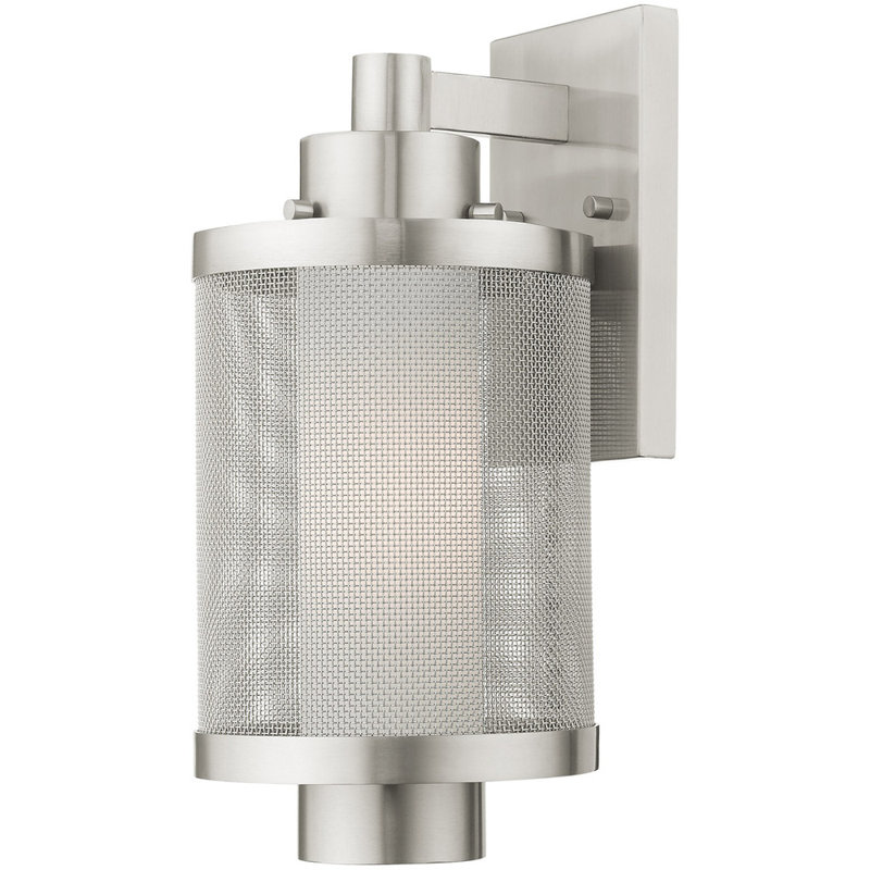 Tête de lanterne Cuamonroy, Nickel brossé, H 14,5 po x l 7 po x P 7 po