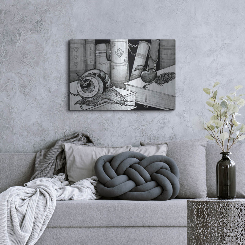 August Grove® «The Time Keeper» par Avery Multers, art mural en métal, H 24 po x l 36 po