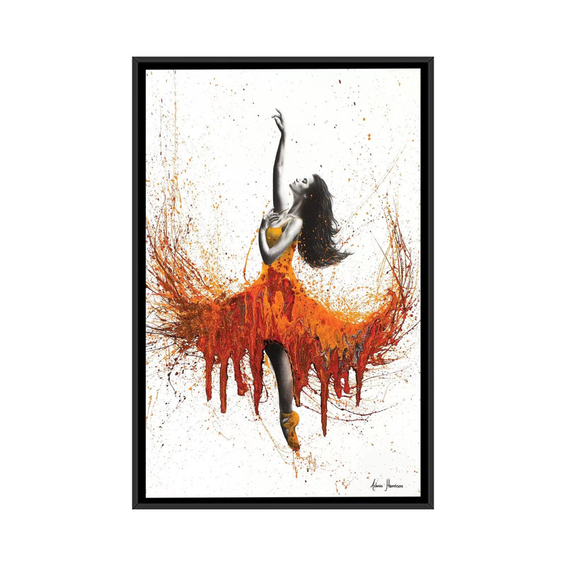 «Rusty Desert Dance», impression sur toile, H 26 po x l 18 po x P 1,5 po, Toile encadrée noire, Pas de tapis