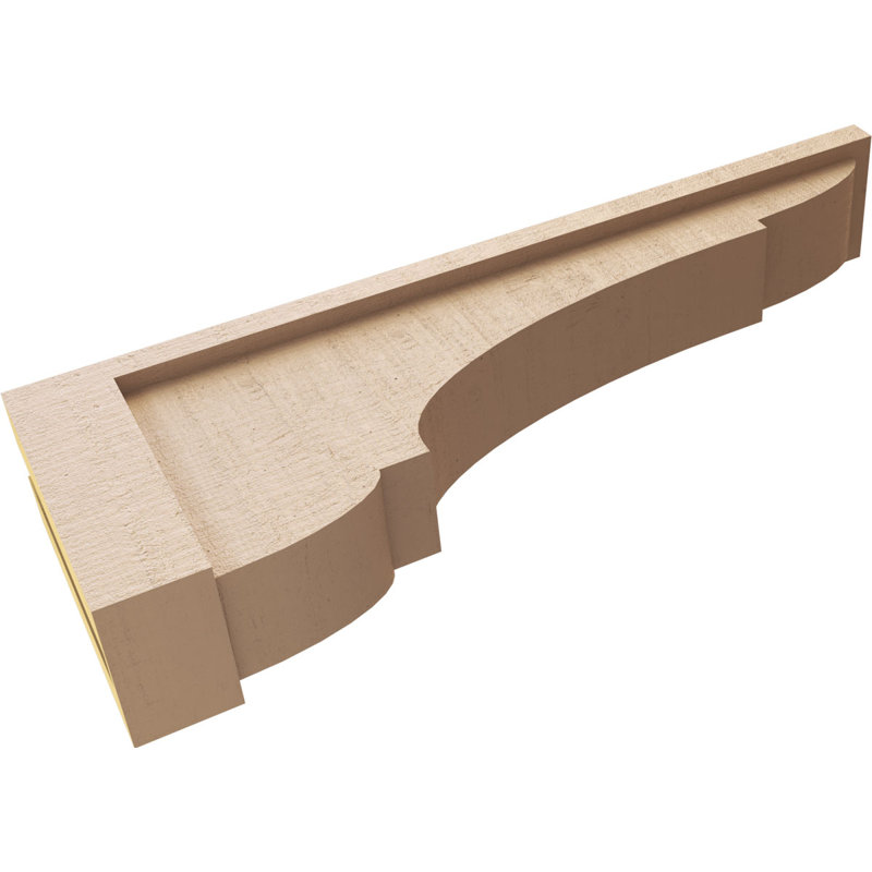 Cèdre Bryant, grain de bois brut TimberThane Corbel, apprêté brun clair, H 8 po x l 4 po x P 24 po