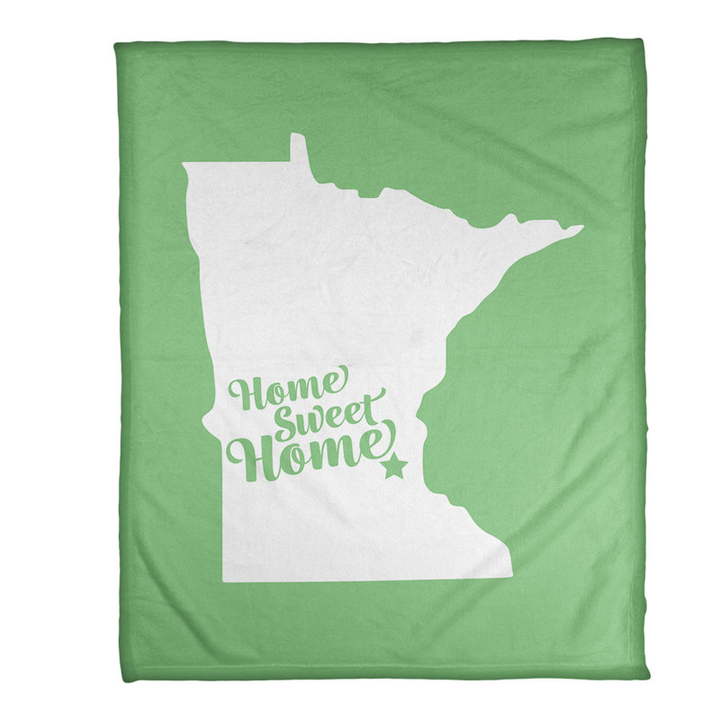 Jeté en polaires pour minneapolis home, l 52,5 po x L 62,5 po, Vert