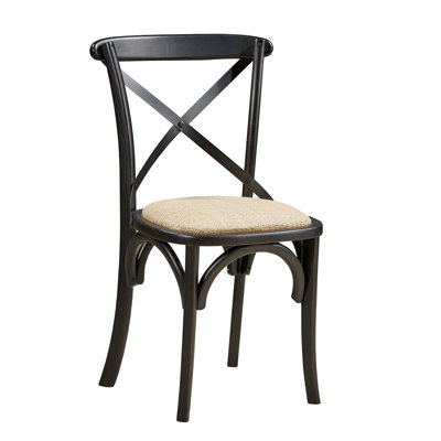 Darique Solid Wood Cross Back Side Chair