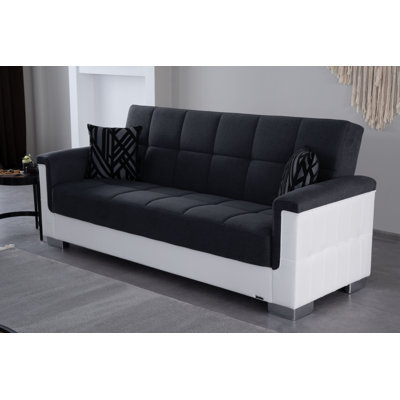 Canapé Arrmada Pro gris avec similicuir blanc