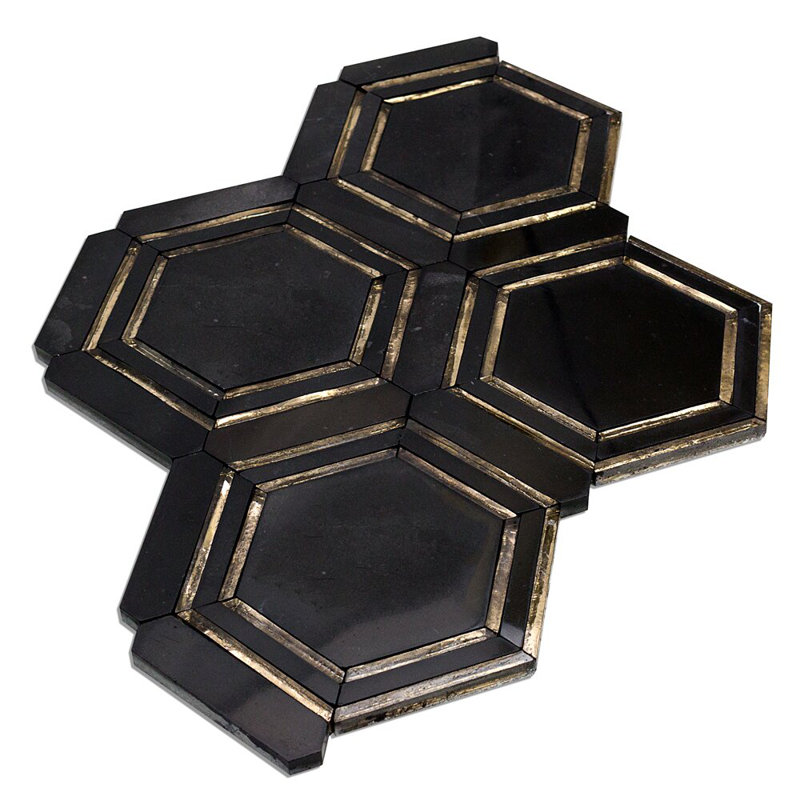 Gyre 4" X 5" Honeycomb Mosaic Wall & Floor Tile