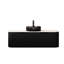 Meuble-lavabo mural de 48 po avec lavabo en verre noir transparent, rangement à 2 tiroirs avec rayures françaises de style français, système de fermeture en douceur, contreplaqué haute résistance de 18 mm d'épaisseur, pré-assemblé et-1577851082