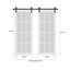 Double pouces de porte de grange | Émail blanc IM33 1833 | Ensemble de rail 13 pi | Portes intérieures solides-114618325