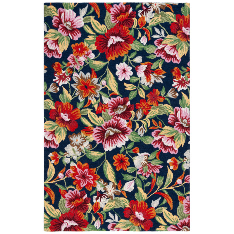 Carrolltown Hand Tufted Performance Floral Rug, Rectangle 5' x 8'