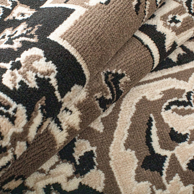 Tapis performance brun Glendale, Tapis de couloir 2 pi 7 po x 8 pi