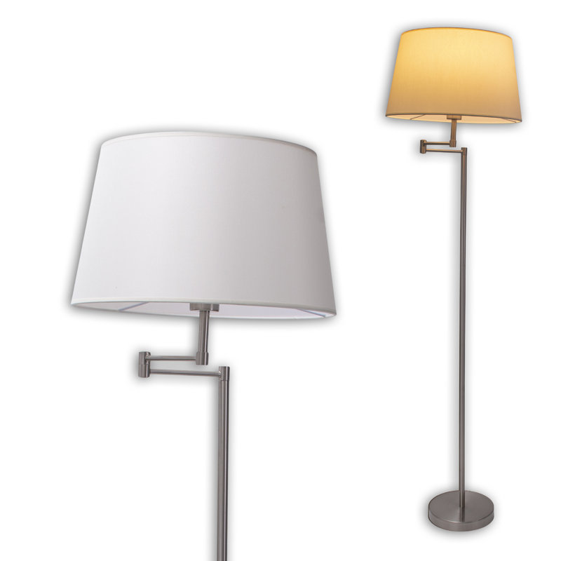 158cm Swing Arm Floor Lamp, Steel