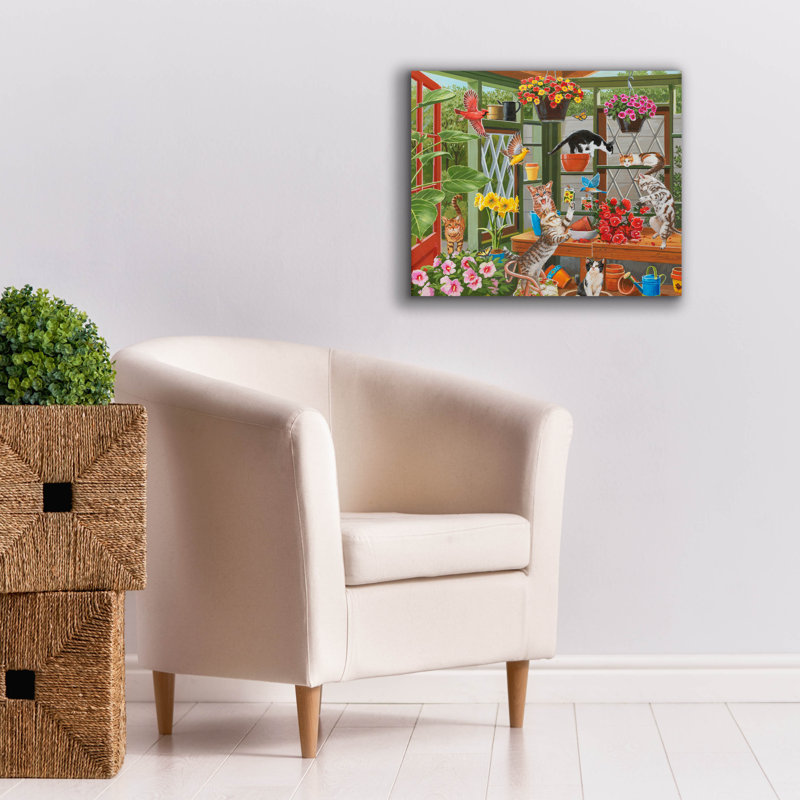 «Mayhem In The Greenhouse» par William Vanderdasson, H 20 po x l 24 po x P 0,75 po
