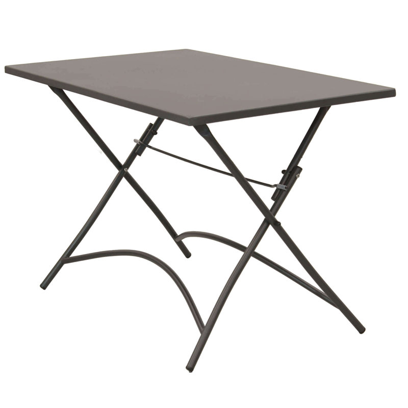 Tammo Rectangular Folding Table, Taupe, 72cm H x 110cm L x 70cm D