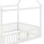 Lit en bois avec clôture et porte-112559362-112559363