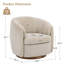 Fauteuil demi-tonneau pivotant l 34,6 po Seraphina-1642299302