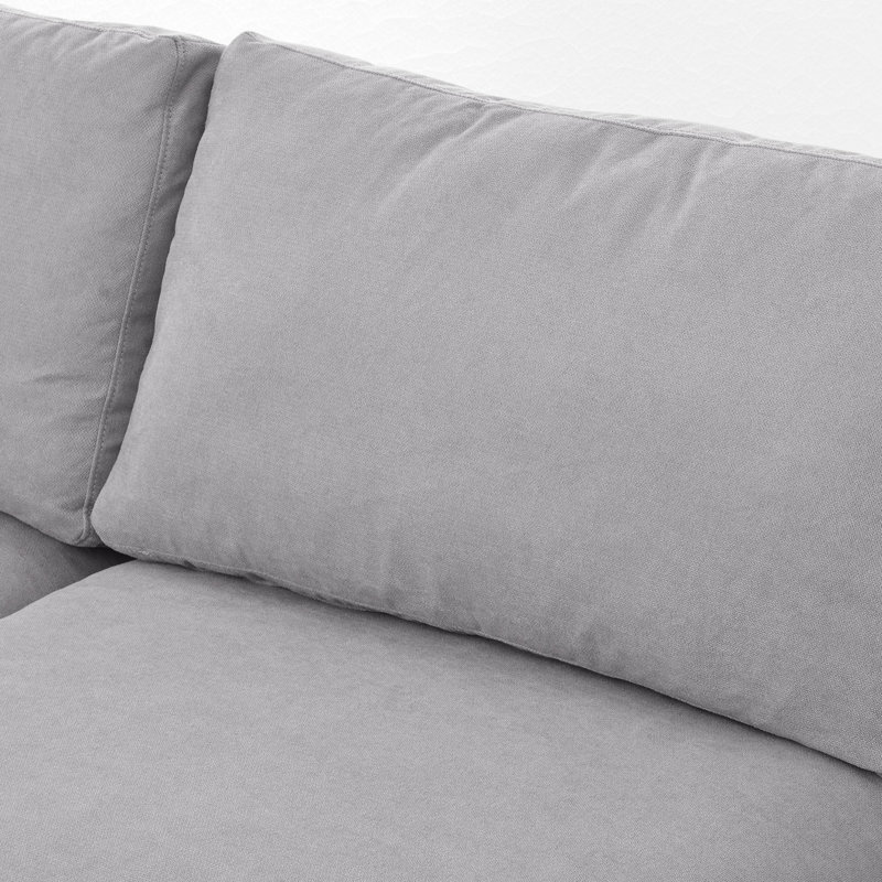 Canapé modulaire 4 pièces 4 pièces, Mélange de polyester gris
