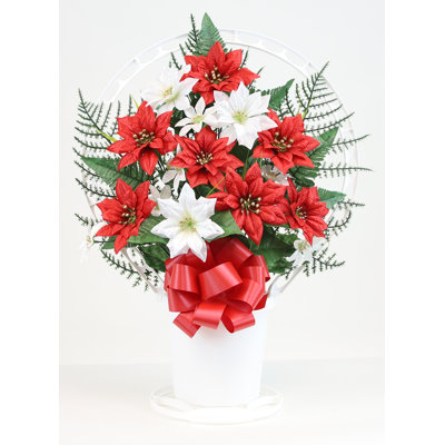 Poinsettia de Noël dans un panier