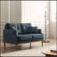 Canapé 2 places Loveseat pour espace de vie principal, chambre à coucher, bureau, tissu imperméable, port de charge USB, 2 coussins, pieds en bois-241583238