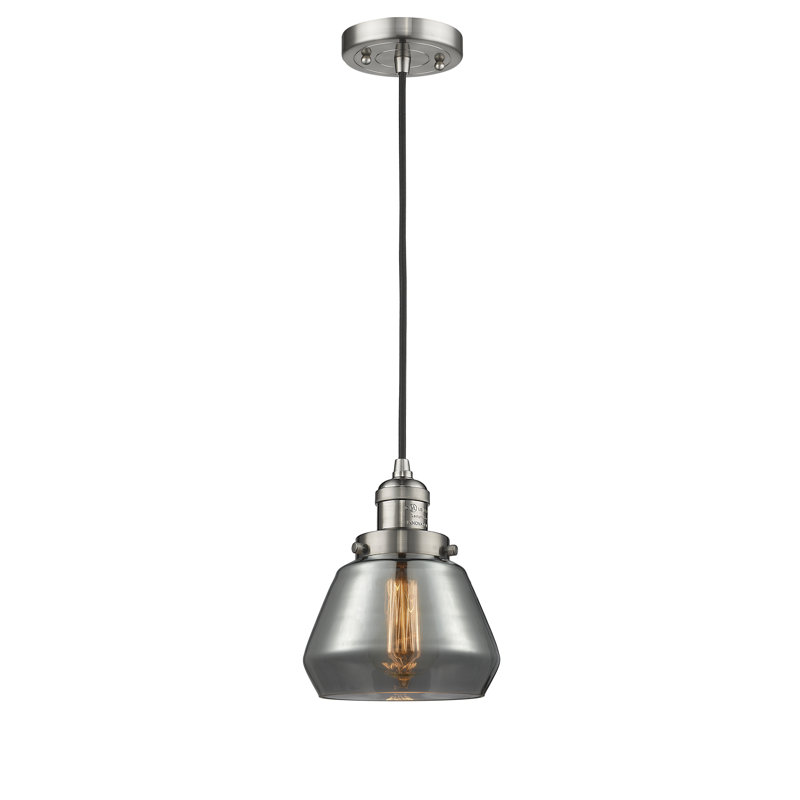 Chill 1 - Light Single Pendant, Brushed Satin Nickel, Plated Smoked, 128.63" x 7" x 7"