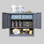 Armoire de rangement murale grise H 30,99 po avec porte, armoire à outils flottante, tablettes amovibles, tablette flexible en acier pour cuisines, sous-sols, entrepôts, assemblage simple,