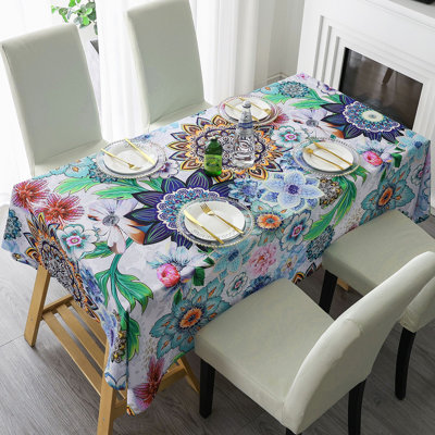 Dakota Fields Tablecloth, Original Design Hand Drawing Art Print Table Cloth, Washable Water Resistance Microfiber Decorative Water-proof Rectangle Table Cover Tape 8