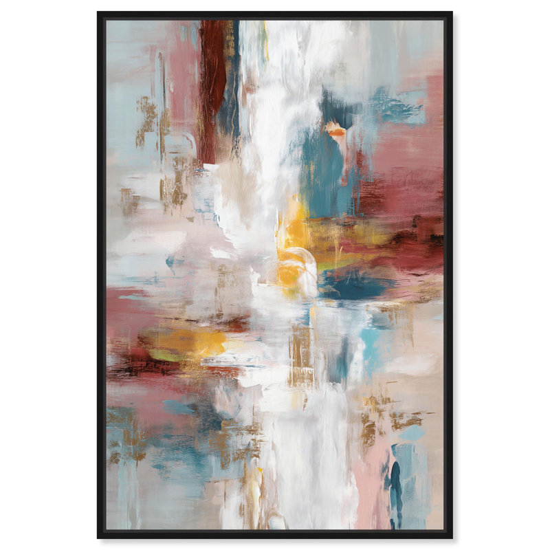 Décoration murale moderne sur toile Warmth and cool III par , Cadre flottant noir, H 16 po x l 11 po