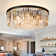 Aurthur 9 - Light Dimmable  Black Round Crystal Chndelier Flush Mount