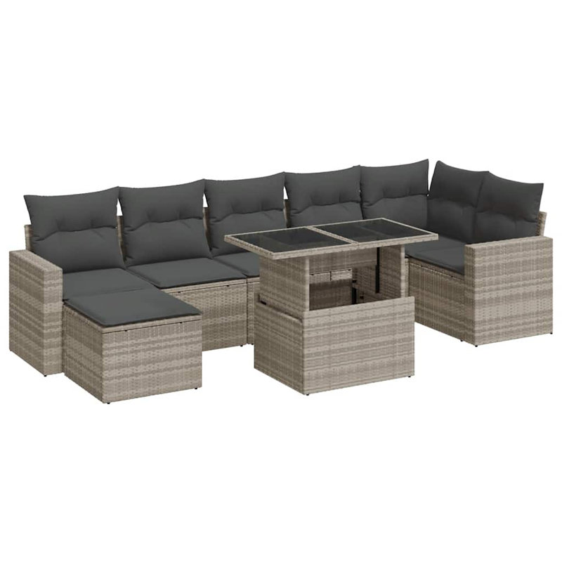  Garden Sofa Set Light Grey