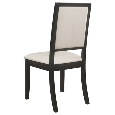 Chaises d'appoint rembourrées crème et noires