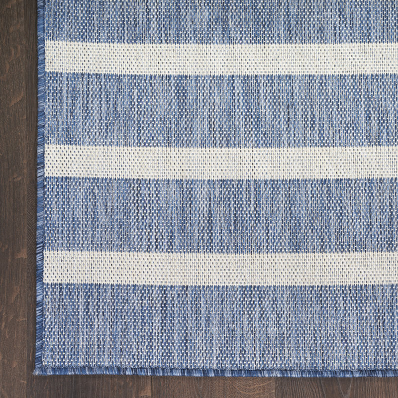  Positano 10' x 14' Navy Ivory Modern Rug, Rectangle 10' x 14'