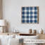 Motif à carreaux abstrait bleu IV, reproduction d'art moderne sans cadre-1562355103